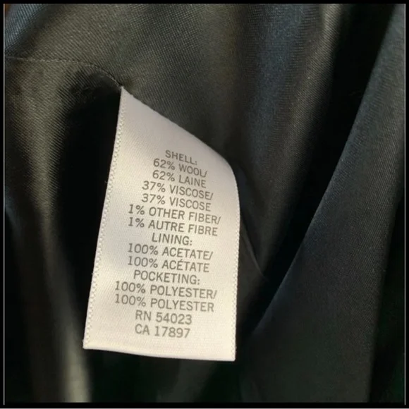 BANANA REPUBLIC WOOL TOGGLE COAT Sz XS - Picture 8 of 8